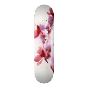 Abstracte waterverf schilderijen 3 skateboard
