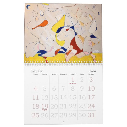 Abstracte Waterverf Schilderkalender Kalender (Jan 2026)