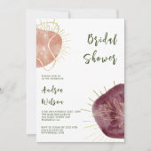 Abstracte Waterverf Shape Bridal Showe Uitnodiging (Voorkant)