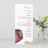 Abstracte Waterverf Shape Wedding Menus Menu (Staand voorkant)