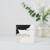 Abstracte Waterverf Shapes Makeup Artist Vierkante Visitekaartje (Staand voorkant)