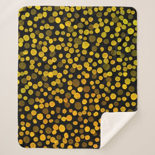 Abstracte waterverf sherpa deken (Voorkant)