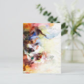 Abstracte waterverf slijptextuur met verf briefkaart (Staand voorkant)