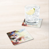 Abstracte waterverf slijptextuur met verf kartonnen onderzetters (Insitu)