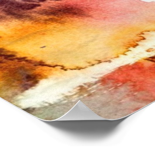 Abstracte waterverf slijptextuur met verf poster (Hoek)