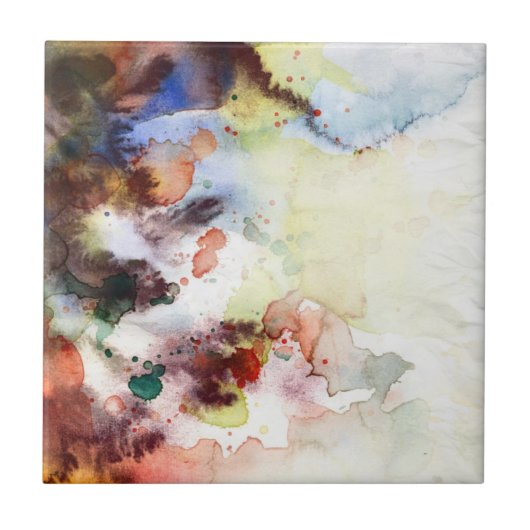 Abstracte waterverf slijptextuur met verf tegeltje (Voorkant)