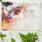 Abstracte waterverf slijptextuur met verf theedoek (Gevouwen)