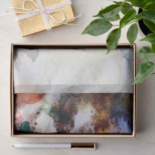 Abstracte waterverf slijptextuur met verf tissuepapier (Geschenk)