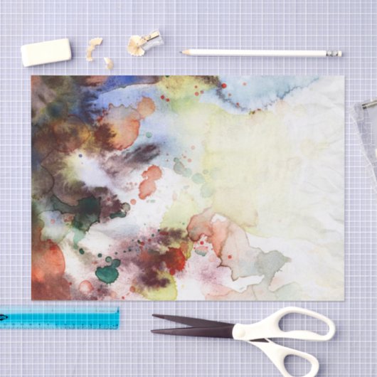 Abstracte waterverf slijptextuur met verf tissuepapier (Craft)