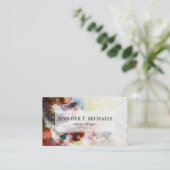 Abstracte waterverf slijptextuur met verf visitekaartje (Staand voorkant)