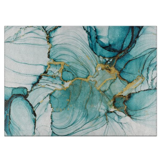 Abstracte Waterverf Snijraad Snijplank (Voorkant)