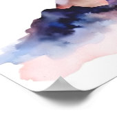 Abstracte Waterverf — Soft Pastel — Kunst Poster (Hoek)