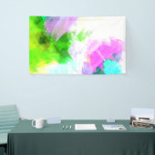 Abstracte waterverf spandoek (Beurs)