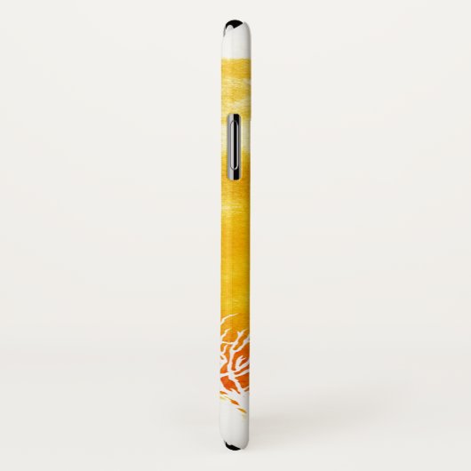 Abstracte waterverf splash, geel koraalrif Case-Mate iPhone case (Achterkant / rechts)