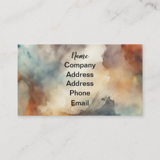 Abstracte waterverf splash visitekaartje