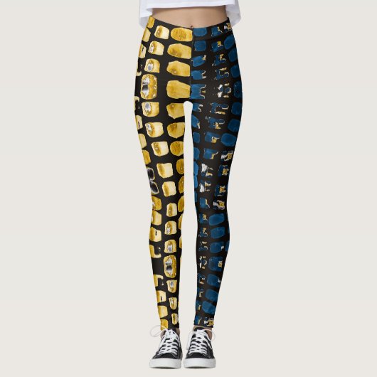 Abstracte Waterverf Spots: Creatief Naadloos Leggings (Voorkant)