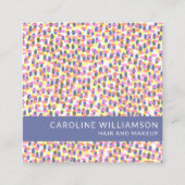 Abstracte Waterverf Stippen Artsy Professional Vierkante Visitekaartje (Voorkant)