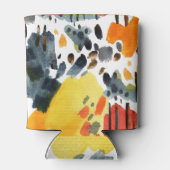 Abstracte Waterverf streken naadloos patroon Blikjeskoeler (Achterkant)