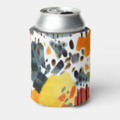 Abstracte Waterverf streken naadloos patroon Blikjeskoeler (Blikje Achterkant)