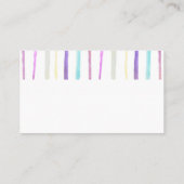 abstracte waterverf strepen kleurrijk modern aange visitekaartje (Achterkant)