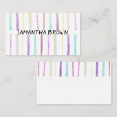 abstracte waterverf strepen kleurrijk modern aange visitekaartje (Voorkant / Achterkant)