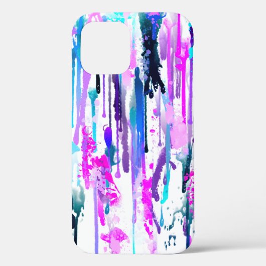 Abstracte Waterverf Streven blauw Turquoise Roze Case-Mate iPhone Case (Achterkant)