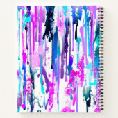 Abstracte Waterverf Streven blauw Turquoise Roze Notitieboek (Achterkant)