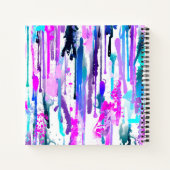 Abstracte Waterverf Streven blauw Turquoise Roze Notitieboek (Achterkant)