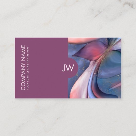 Abstracte Waterverf stroom Visitekaartje (Voorkant)