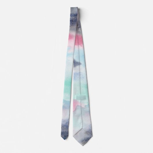 Abstracte Waterverf Stropdas (Achterkant)