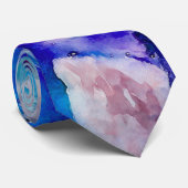 Abstracte waterverf stropdas (Opgerold)