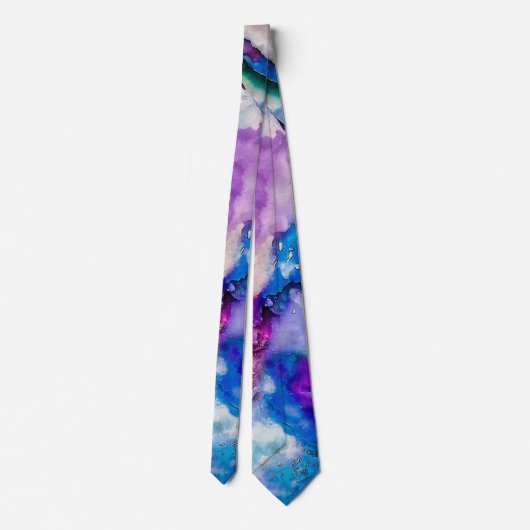 Abstracte waterverf stropdas (Achterkant)