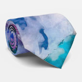Abstracte waterverf stropdas (Opgerold)