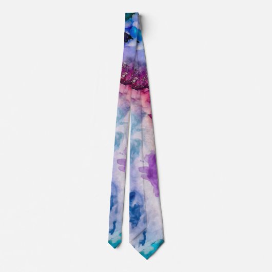 Abstracte waterverf stropdas (Achterkant)
