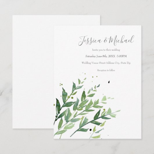 abstracte Waterverf "Swating 2" Kaart (Voorkant / Achterkant)