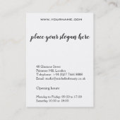 Abstracte waterverf teal kleur spat borstelstreek visitekaartje (Achterkant)