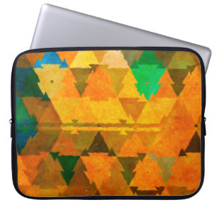 Abstracte waterverf textuurachtergrond. Olieschild Laptop Sleeve