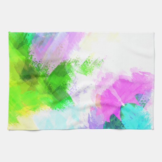 Abstracte waterverf theedoek (Horizontaal)