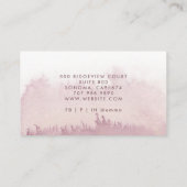 Abstracte Waterverf Therapeut Counselor Dusky Roos Visitekaartje (Achterkant)