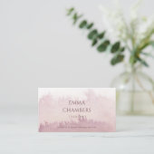 Abstracte Waterverf Therapeut Counselor Dusty Roos Visitekaartje (Staand voorkant)