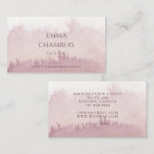 Abstracte Waterverf Therapeut Counselor Dusty Roos Visitekaartje (Voorkant / Achterkant)