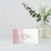 Abstracte Waterverf Therapeut Counselor Dusty Roos Visitekaartje (Staand voorkant)