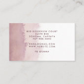 Abstracte Waterverf Therapeut Counselor Dusty Roos Visitekaartje (Achterkant)