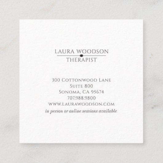 Abstracte Waterverf Therapeut Visitekaartje (Achterkant)