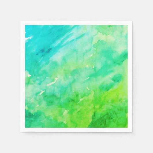 Abstracte Waterverf Tie Dye Neon Servet (Voorkant)