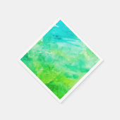 Abstracte Waterverf Tie Dye Neon Servet (Hoek)