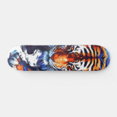Abstracte Waterverf Tijger Persoonlijk Skateboard (Horizontaal)