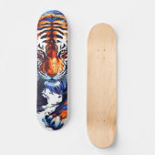Abstracte Waterverf Tijger Persoonlijk Skateboard (Voorkant)