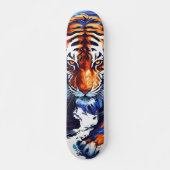 Abstracte Waterverf Tijger Persoonlijk Skateboard (Voorkant)
