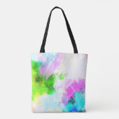 Abstracte waterverf tote bag (Achterkant)